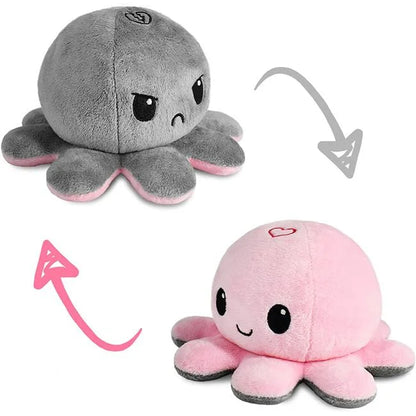 Reversible Octopus Plush Toy – Double-Sided Mood Plushie
